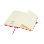 Notizbuch mit Hardcover und Soft-Touch-Umschlag, A6 liniert farbe rot dritte Ansicht