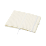Notizbuch mit Hardcover und Soft-Touch-Umschlag, A6 liniert farbe weiß zweite Ansicht