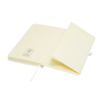 Notizbuch mit Hardcover und Soft-Touch-Umschlag, A6 liniert farbe weiß dritte Ansicht