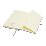 Notizbuch mit Hardcover und Soft-Touch-Umschlag, A6 liniert farbe grau dritte Ansicht