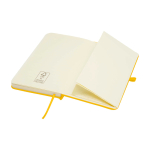 Notizbuch mit Hardcover und Soft-Touch-Umschlag, A6 liniert farbe gelb dritte Ansicht