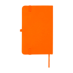 Notizbuch mit Hardcover und Soft-Touch-Umschlag, A6 liniert farbe orange zweite Rückansicht