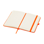 Notizbuch mit Hardcover und Soft-Touch-Umschlag, A6 liniert farbe orange zweite Ansicht