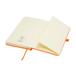 Notizbuch mit Hardcover und Soft-Touch-Umschlag, A6 liniert farbe orange dritte Ansicht