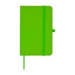 Notizbuch mit Hardcover und Soft-Touch-Umschlag, A6 liniert farbe lindgrün zweite Vorderansicht