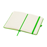 Notizbuch mit Hardcover und Soft-Touch-Umschlag, A6 liniert farbe lindgrün zweite Ansicht