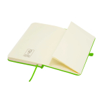 Notizbuch mit Hardcover und Soft-Touch-Umschlag, A6 liniert farbe lindgrün dritte Ansicht