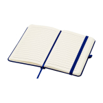 Notizbuch mit Hardcover und Soft-Touch-Umschlag, A6 liniert farbe marineblau zweite Ansicht
