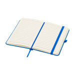 Notizbuch mit Hardcover und Soft-Touch-Umschlag, A6 liniert farbe hellblau zweite Ansicht