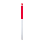 Eleganter Kuli aus recyceltem Plastik, blaue Tinte farbe rot
