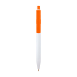 Eleganter Kuli aus recyceltem Plastik, blaue Tinte farbe orange