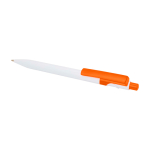 Eleganter Kuli aus recyceltem Plastik, blaue Tinte farbe orange zweite Ansicht