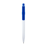 Eleganter Kuli aus recyceltem Plastik, blaue Tinte farbe köngisblau