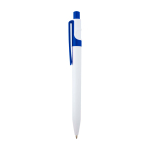 Eleganter Kuli aus recyceltem Plastik, blaue Tinte farbe köngisblau Seitenansicht