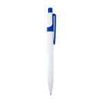 Eleganter Kuli aus recyceltem Plastik, blaue Tinte farbe köngisblau zweite Seitenansicht
