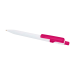 Eleganter Kuli aus recyceltem Plastik, blaue Tinte farbe pink zweite Ansicht