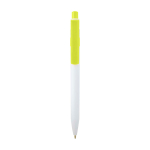 Eleganter Kuli aus recyceltem Plastik, blaue Tinte farbe lindgrün