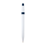 Eleganter Kuli aus recyceltem Plastik, blaue Tinte farbe marineblau zweite Rückansicht