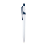 Eleganter Kuli aus recyceltem Plastik, blaue Tinte farbe marineblau Seitenansicht