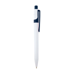 Eleganter Kuli aus recyceltem Plastik, blaue Tinte farbe marineblau zweite Seitenansicht