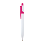 Eleganter recycelter Kugelschreiber, schwarze Tinte farbe pink Seitenansicht