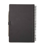 Wiederverwendbares A5-Notizbuch mit Kugelschreiber, schwarze Tinte farbe schwarz zweite Rückansicht