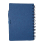 Wiederverwendbares A5-Notizbuch mit Kugelschreiber, schwarze Tinte farbe marineblau zweite Rückansicht