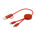 5-in-1 Schnellladekabel aus recyceltem Kunststoff zweite Ansicht