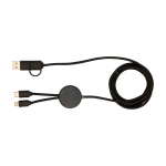 5-in-1 recyceltes Ladekabel mit Datensynchronisation, 27 W farbe schwarz zweite Vorderansicht