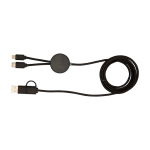 5-in-1 recyceltes Ladekabel mit Datensynchronisation, 27 W farbe schwarz zweite Rückansicht