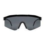Sportliche Sonnenbrille aus 100 % recyceltem Kunststoff farbe schwarz zweite Vorderansicht