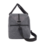 Mehrzwecktasche aus hochwertigem recyceltem Filz mit Riemen farbe dunkelgrau Seitenansicht