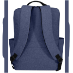 Rucksack aus recyceltem Polyester mit Laptopfach zweite Rückansicht