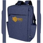 Rucksack aus recyceltem Polyester mit Laptopfach Ansicht mit Transferdruck
