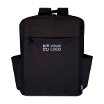 Rucksack aus recyceltem Polyester mit Laptopfach Ansicht mit Druckbereich