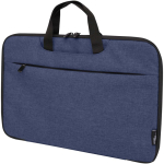 2-in-1-Laptoptasche aus recyceltem Polyester mit RPET-Futter farbe blau mamoriert