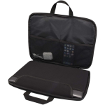 2-in-1-Laptoptasche aus recyceltem Polyester mit RPET-Futter farbe blau mamoriert zweite Ansicht