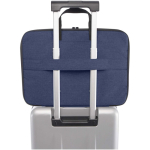 2-in-1-Laptoptasche aus recyceltem Polyester mit RPET-Futter farbe blau mamoriert dritte Ansicht