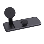 3-in-1-Magnetladegerät mit kabelloser Ladefunktion, 15 W farbe schwarz