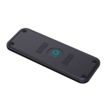 3-in-1-Magnetladegerät mit kabelloser Ladefunktion, 15 W farbe schwarz Ansicht mit Logo