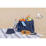 XL-Kühltasche aus RPET mit 2 Griffen und Schultergurt, 30 L farbe marineblau Lifestyle-Bild 2