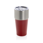 Tropffreier Thermobecher aus recyceltem Edelstahl, 500 ml farbe rot