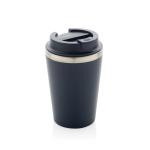 Ökologische doppelwandige Thermotasse mit Deckel, 350 ml farbe blau