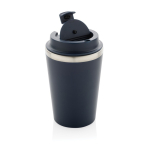 Ökologische doppelwandige Thermotasse mit Deckel, 350 ml farbe blau zweite Ansicht