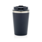 Ökologische doppelwandige Thermotasse mit Deckel, 350 ml farbe blau vierte Ansicht