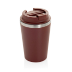 Ökologische doppelwandige Thermotasse mit Deckel, 350 ml farbe rot