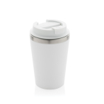Ökologische doppelwandige Thermotasse mit Deckel, 350 ml farbe weiß