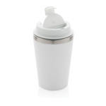 Ökologische doppelwandige Thermotasse mit Deckel, 350 ml farbe weiß zweite Ansicht