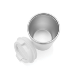 Ökologische doppelwandige Thermotasse mit Deckel, 350 ml farbe weiß siebte Ansicht