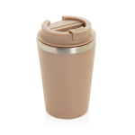 Ökologische doppelwandige Thermotasse mit Deckel, 350 ml farbe elfenbeinfarben